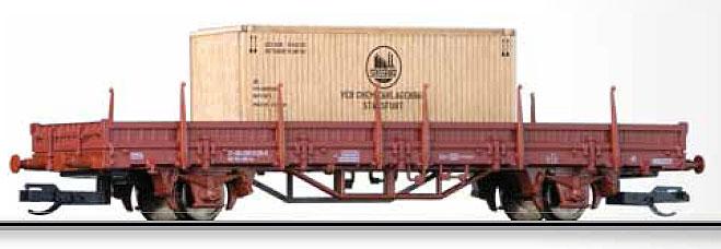 2 axle Flat car loaded with crate VEB Chemieanlagenbau Stassfurt<br /><a href='images/pictures/Tillig/14757.jpg' target='_blank'>Full size image</a>